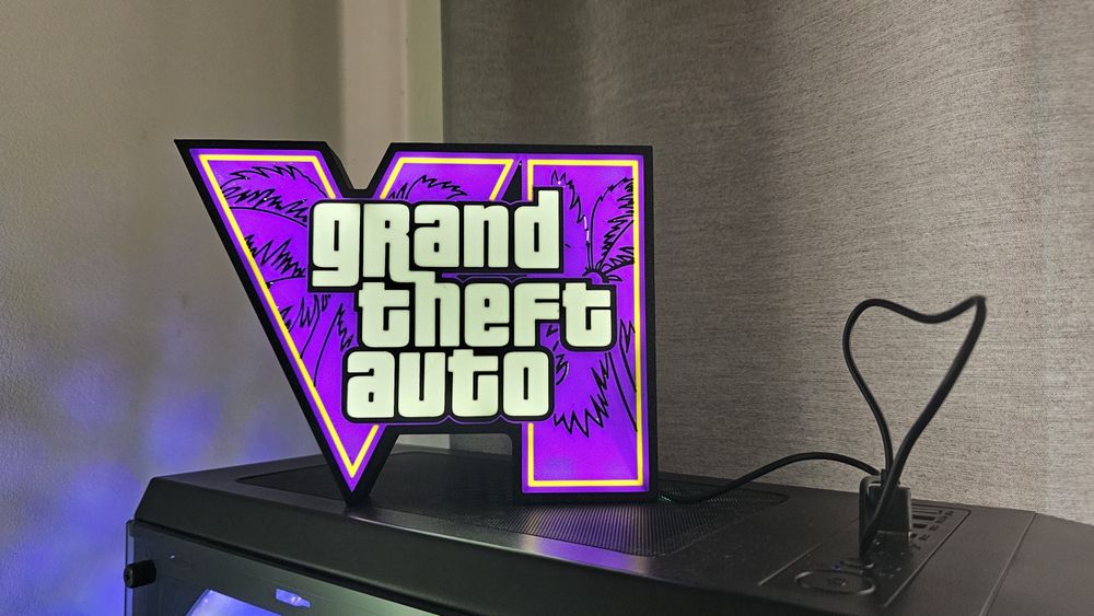 Letreiro GTA VI Led USB