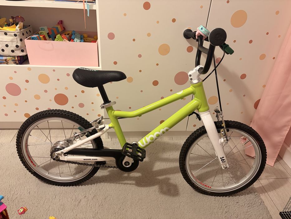 Woom 3 Limonkowy Automagic Stan idealny! 16” rower
