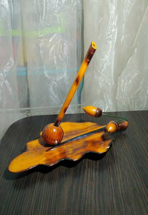 Підставка для ручки пера і ручка дерево дубовый листок ссср