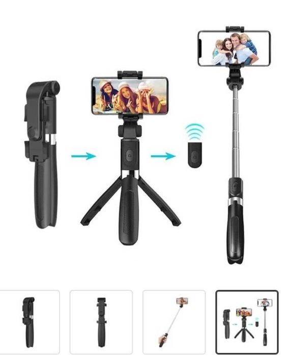 Uchwyt selfie MEDIA-TECH MT5542 Czarno-srebrny