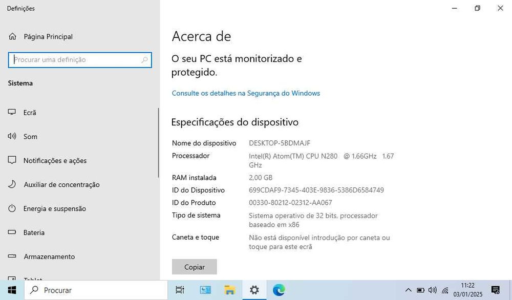 Netbook Toshiba NB200