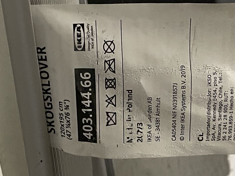 Estore de correr, branco, 120x195 cm - IKEA NOVO! - SKOGSKLÖVER