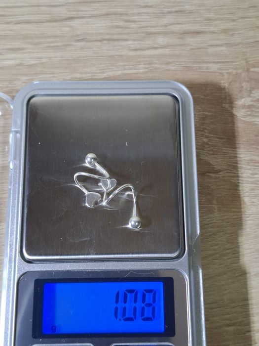 Сережки стерлінгове срібло серце сердечко