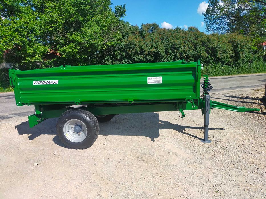 Przyczepa rolnicza 3t / JEDNOOSIOWA wywrot 3 strony EURO-MASZ