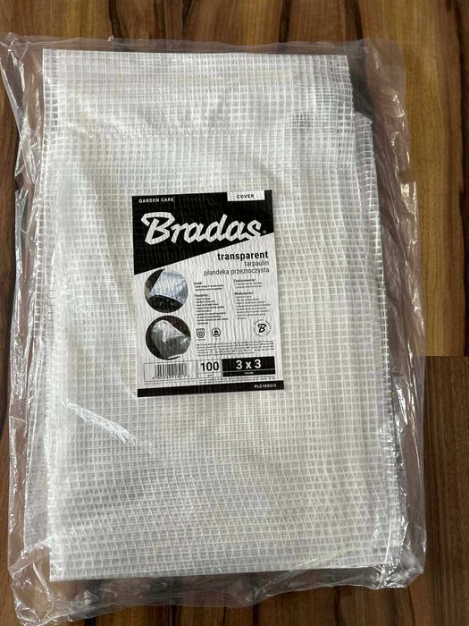 Plandeka 3x3m Przezroczysta Wodoodporna Zbrojona Na Altanę Szklarnię