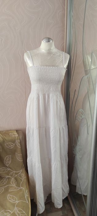 Белый длинный сарафан Esmara