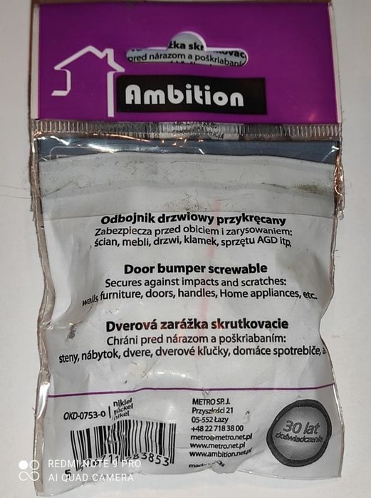 Odbojnik do drzwi - 2 sztuki