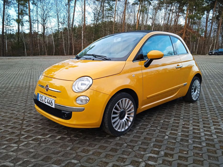 Fiat 500 500C 1.2 69 KM 2015 LOUNGE Klimatronik Elektryka Czujniki Alu Blue&Me