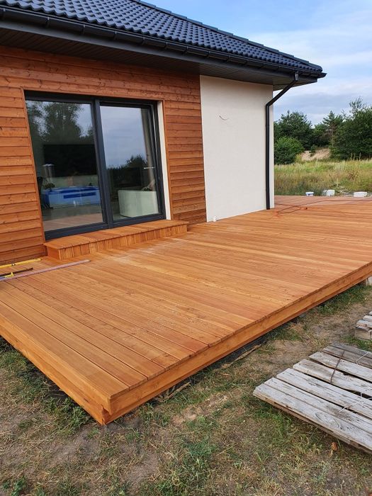 Deska tarasowa Modrzewiowa,Sosnowa 140x29mm AB