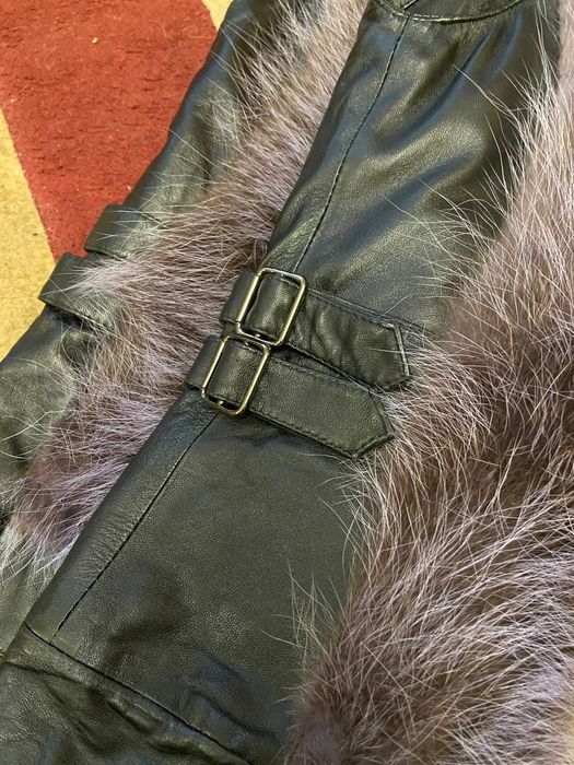 Желетка меховая, натуральный мех, чернобурка