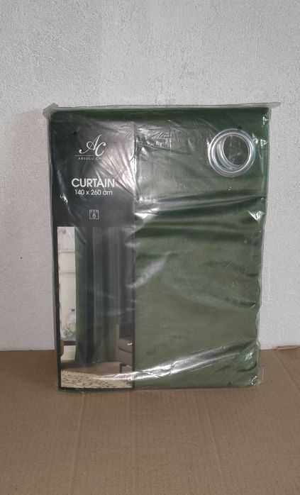 Nowa Zasłona 140x260 ciemna zieleń Absolu Chic