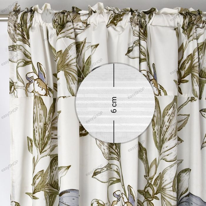 ‼️ WYPRZEDAŻ ‼️ 2 sztuki zasłon we wzory na taśmie