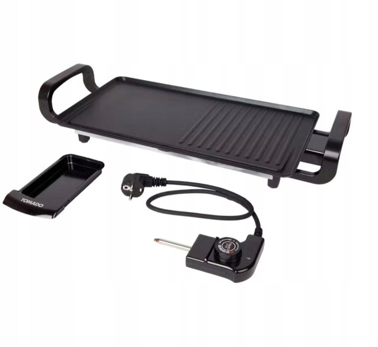 NOWY! Grill elektryczny/Płyta grillowa | 2000W | TERMOSTAT | OCIEKACZ!