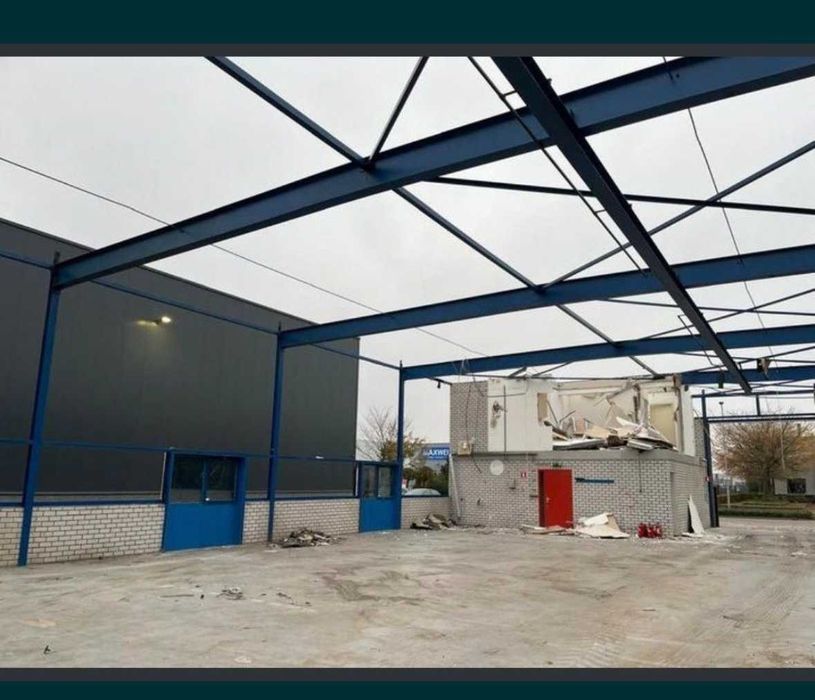 Hala stalowa konstrukcja 570 m2 super stan konstrukcja stalowa hali