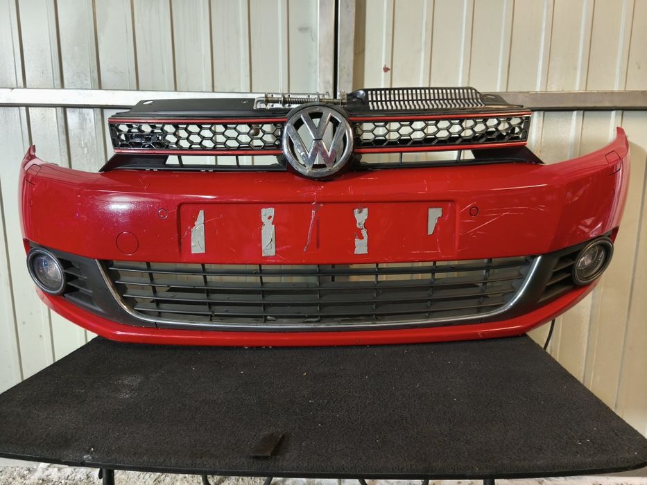 VW GOLF VI Zderzak Przedni Grill Spryskiwacze PDC F-vat
