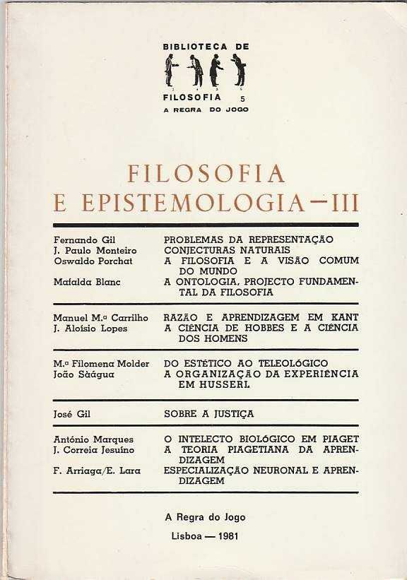 Filosofia e Epistemologia I a IV