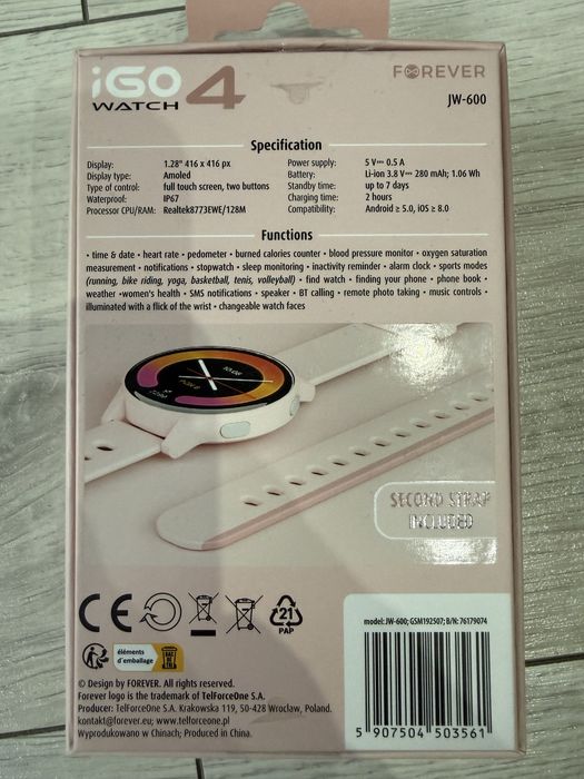 Smartwatch iGO4  Forever JW-600