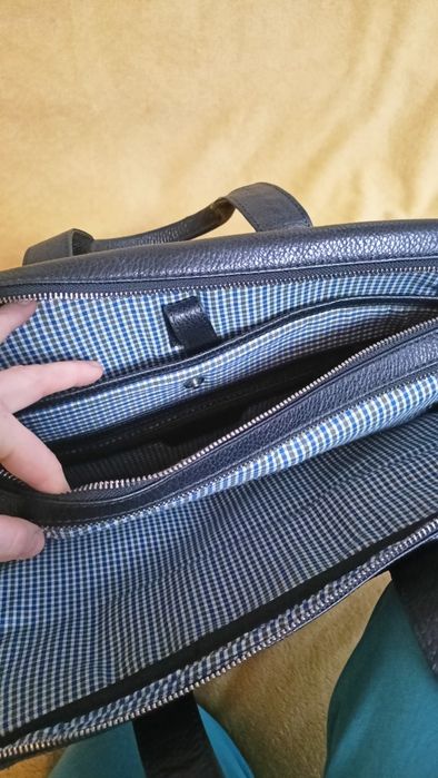 OCHNIK czarna torba teczka na laptopa skóra skórzana jak nowa