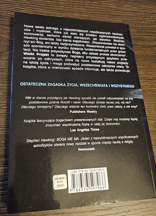 "Wielki projekt" Stephen Hawking