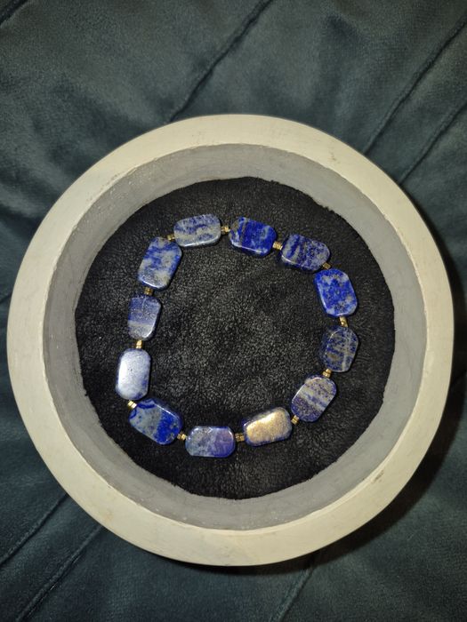 Bransoletka z kamieni naturalnych lapiz lazuli