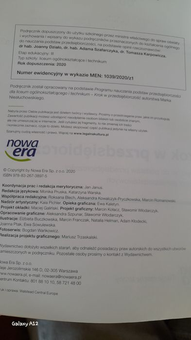 Krok w przedsiębiorczość. Nowe wydanie.