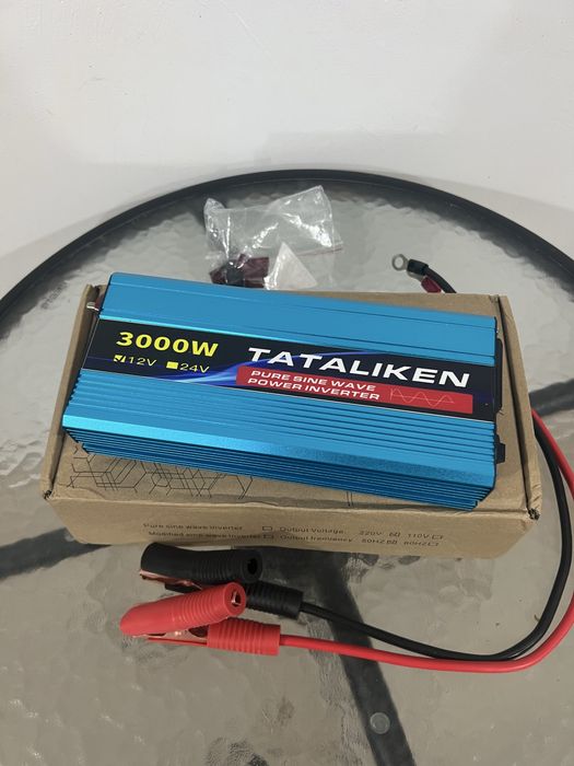 Інвертор TATALIKEN 12-220v 3000w перетворювач преобразователь ч. синус