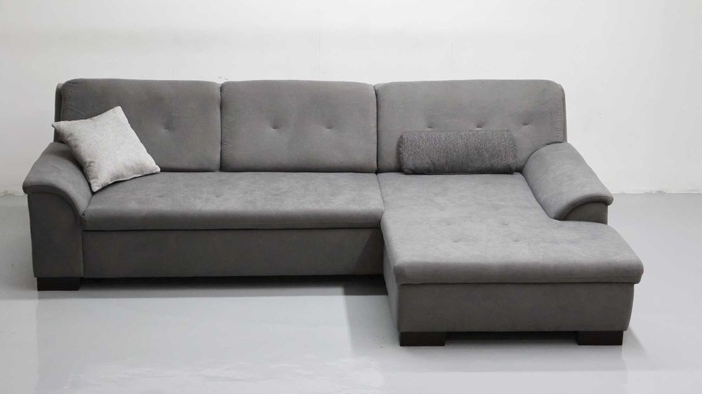 TFE Nowy narożnik funkcjA spania rogówka KANAPa SOFA SZARA tkanina