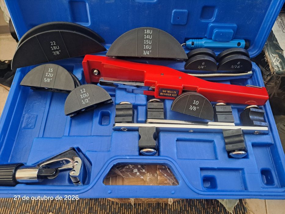 Kit Curvador de Tubos Manual com Catraca (1/4" a 7/8") – Profissional AVAC / Canalização