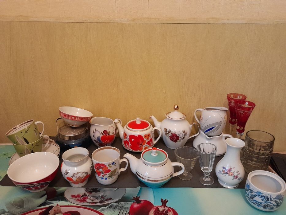 Блюдо кузнецов, пара чайная  лафитник