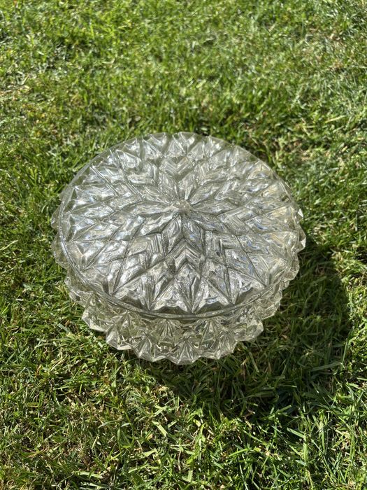 Klosz plafon szklany antyk 2szt