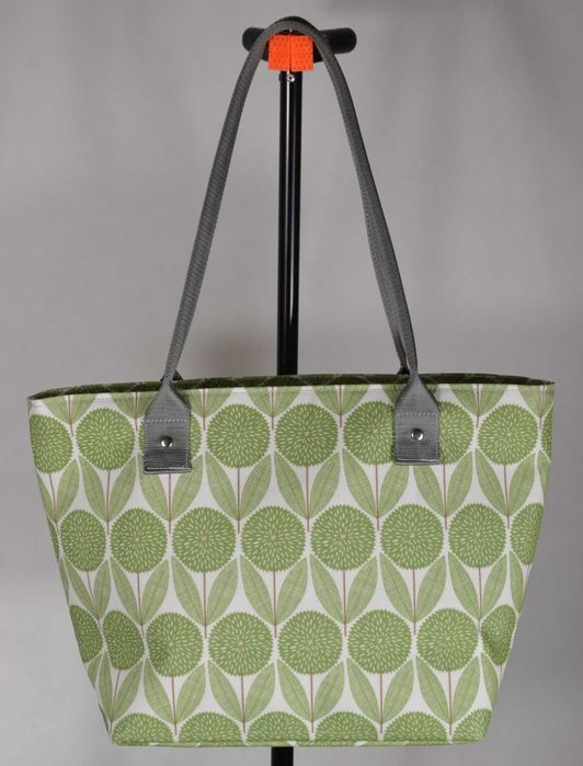 EARTH SQUARED Green Flower Nowa Torebka Damska Tote Bawełna Eco Bag