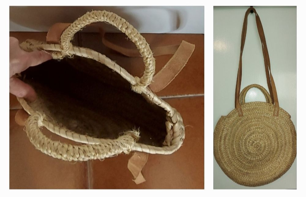 Malas artesanais e unicas, malas redonda, às riscas...