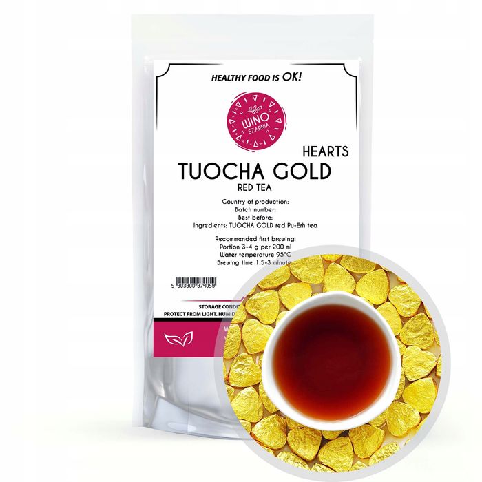 Herbata Czerwona Prasowana Pu Erh Tuocha Gold Serca 1Kg Puerh