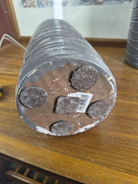 Zestaw 2 nowoczesnych wazonów dekoracyjnych – szare, ceramiczne