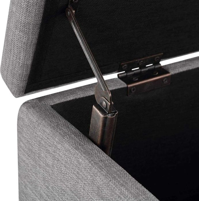 Pufa/Otomana SIEDZISKO Pojemnik Tapicerowana Jasnoszara Schowek NOWA!