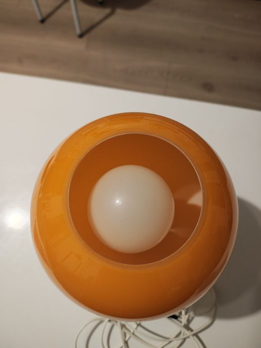 Piękna lampa PRL Polam Wieliczka pomarańczowa.