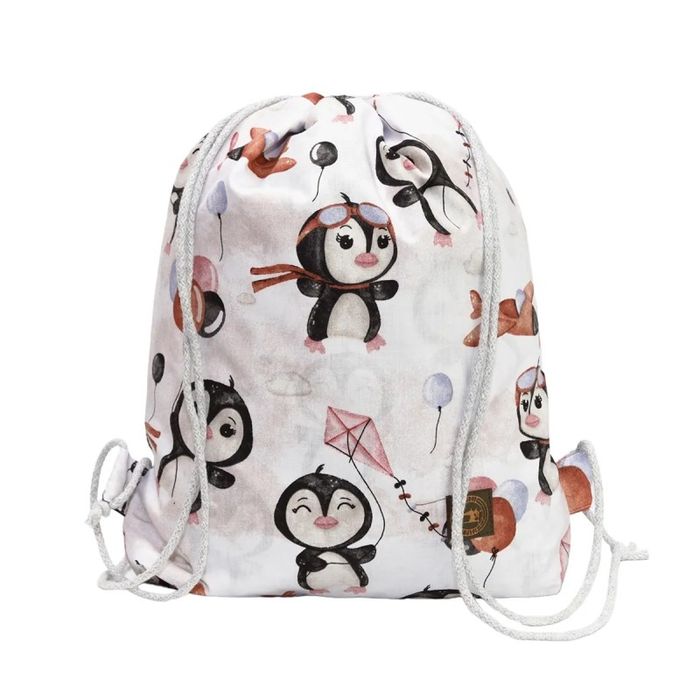 Plecak Worek Bawełniany dla dzieci Pingwiny