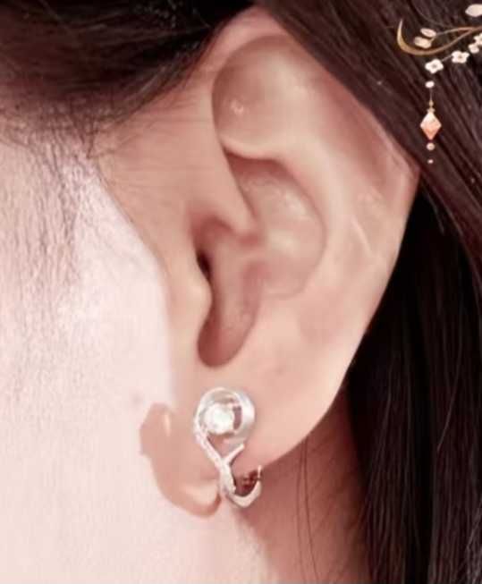 Сережки элегантные серебряные
