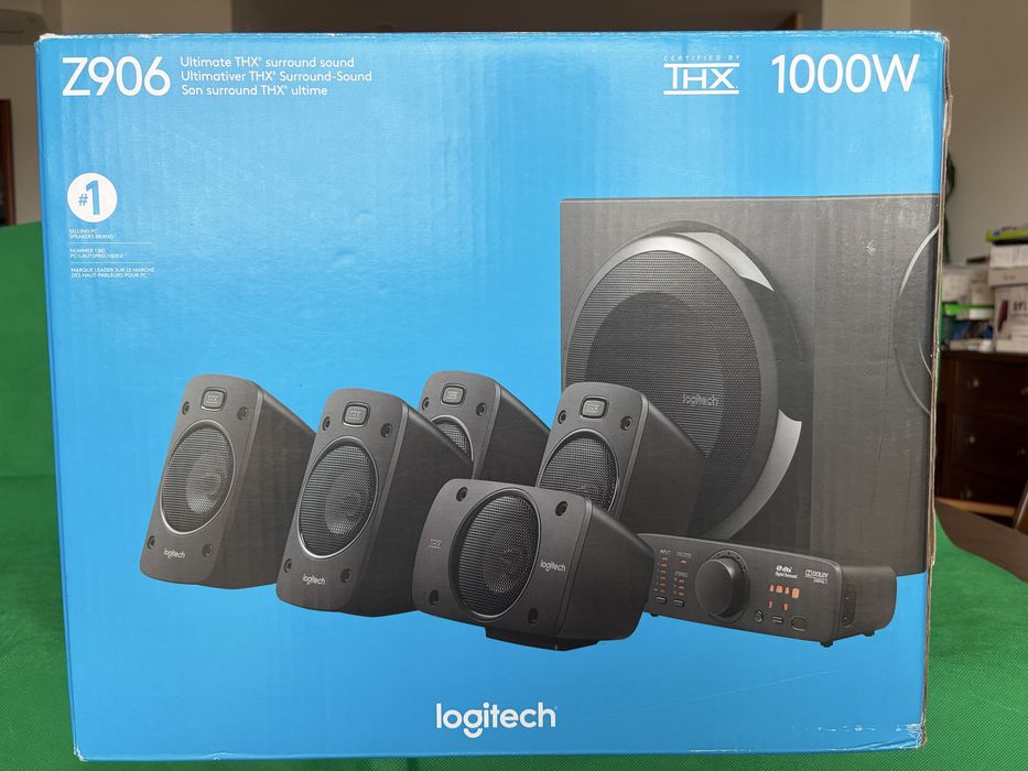 Colunas 5.1 Logitech Z906 500W RMS (3 anos garantia)