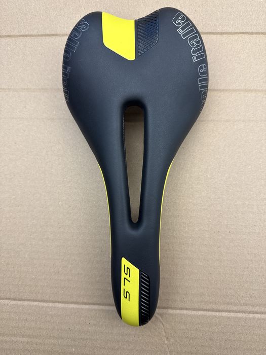 Siodełko rowerowe Selle Italia SLS czarno-żółte, nowe [SD-27]