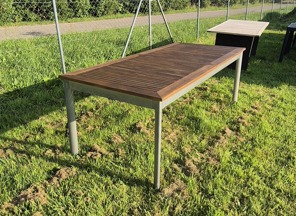 Stół ogrodowy tarasowy drewniany drewno egzotyczne tekowe