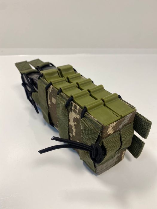 Підсумок під 2 магазина АК з пластиком піксель мультикам олива хакі