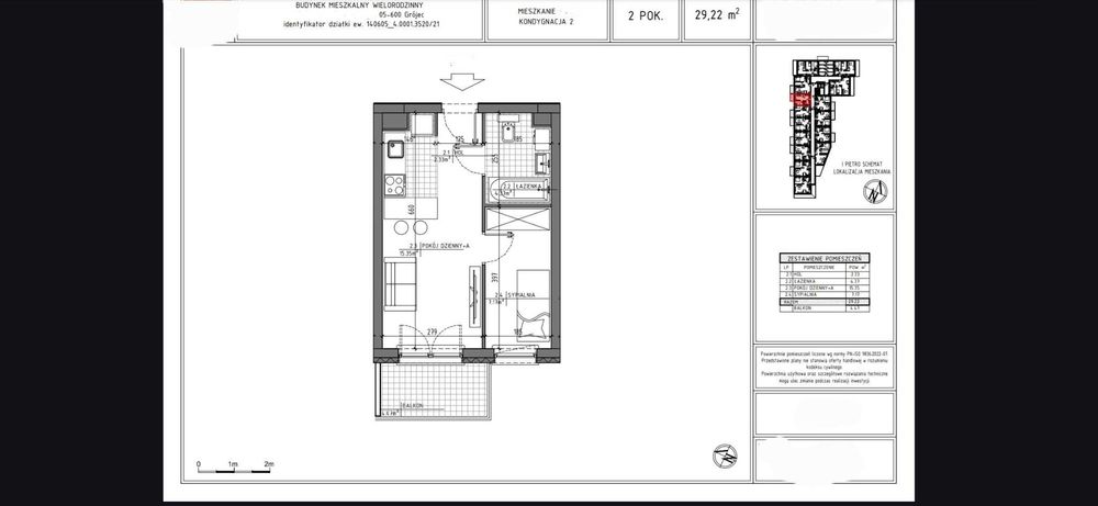 Sprzedam nowe mieszkanie w bloku, 2 pokoje 29m2, Grójec
