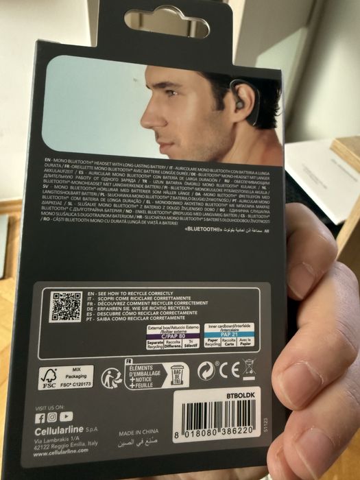 Sluchawki Cellularline Bold zestaw sluchawkowy nauszny bluetooth