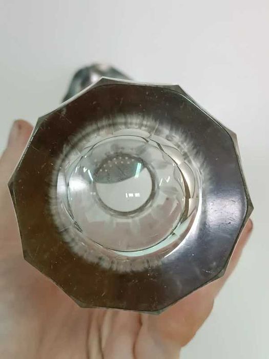 Bonito copo shaker em cristal e prata