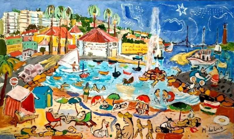 Quadro a óleo em madeira assinado