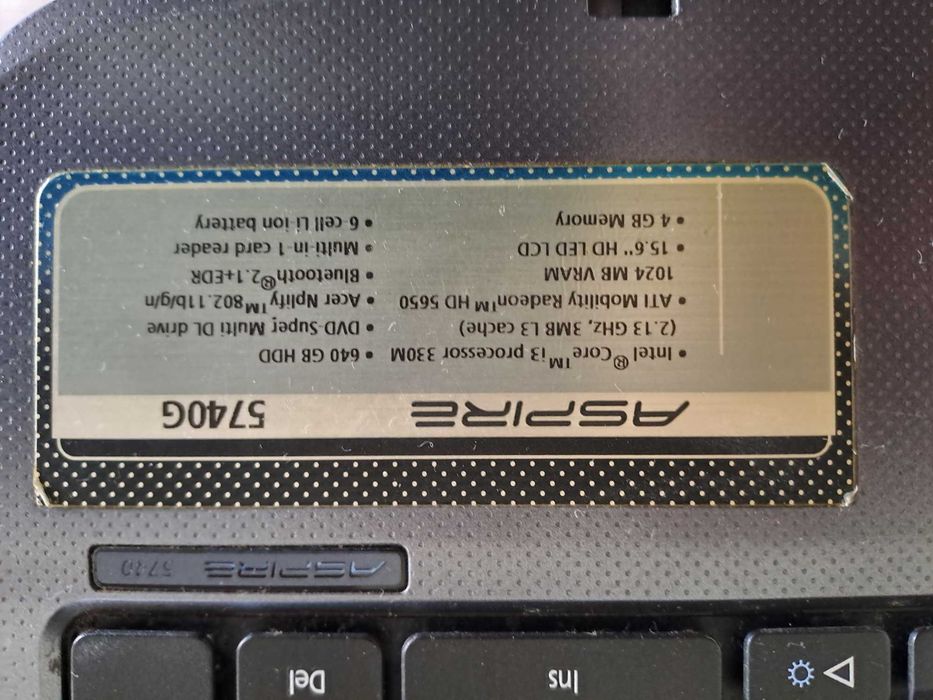 Laptop Acer Aspire 5740G