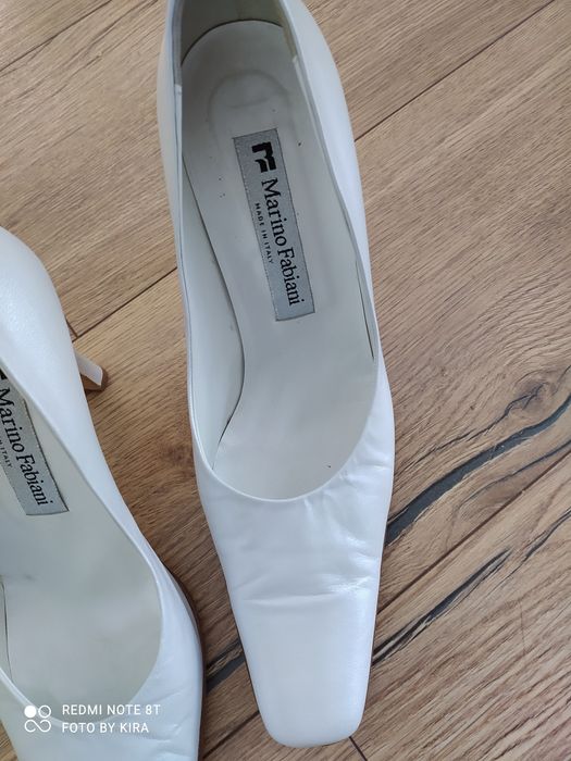 Buty ślubne białe szpilki 39 na obcasie