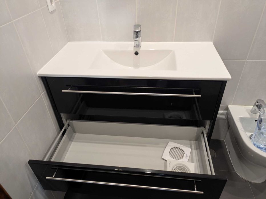 Móvel de WC com Lavatório, s/Torneira
