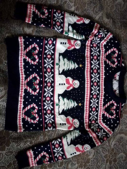 Детские подростковые новогодние свитера, p. S, XS